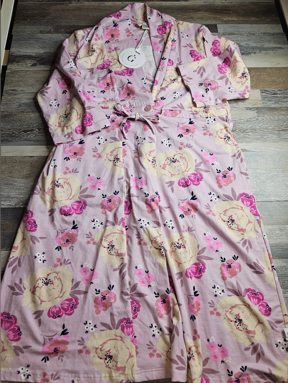 Gownies Floral Wrap Robe NEW Medium/Large Post Surgery Recovery Hospital Gown